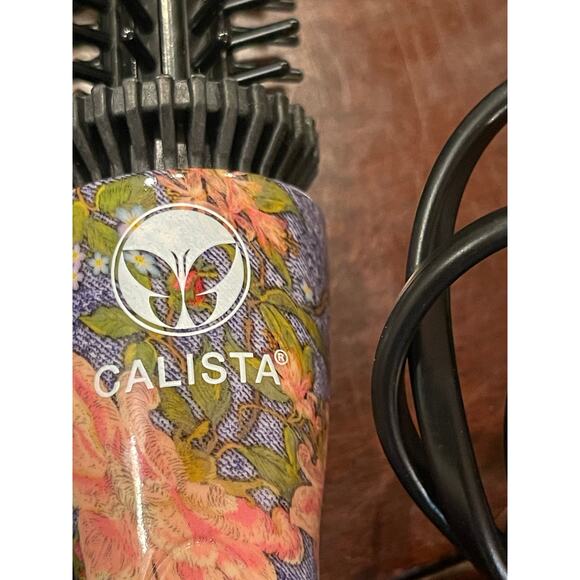 Calista Perfecter Pro Heated Round Styling Brush Tool Floral Multicolor with bag - Picture 5 of 12